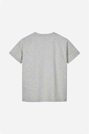 Mads Nørgaard Printed T-shirt - Thorlino - Light Grey Melange